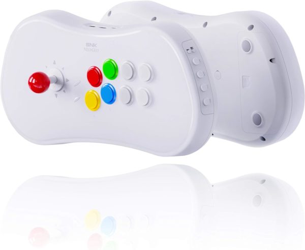 Manette Arcade Compatible Neo Geo - SNK Blanc Détail