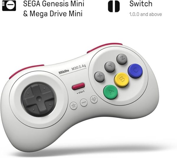 Manette Mega Drive Sans Fil 8bitdo Blanc