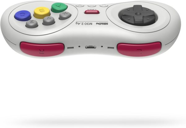 Manette Mega Drive Sans Fil 8bitdo Blanc Détail