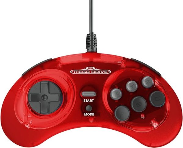 Manette Mega Drive USB - Retro-Bit - Rouge