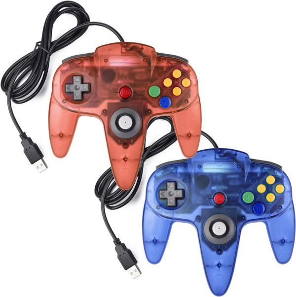 Manette USB N64 - Miadore Bleu et Rouge