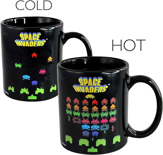 Mug thermo réactif Space Invaders chaud froid