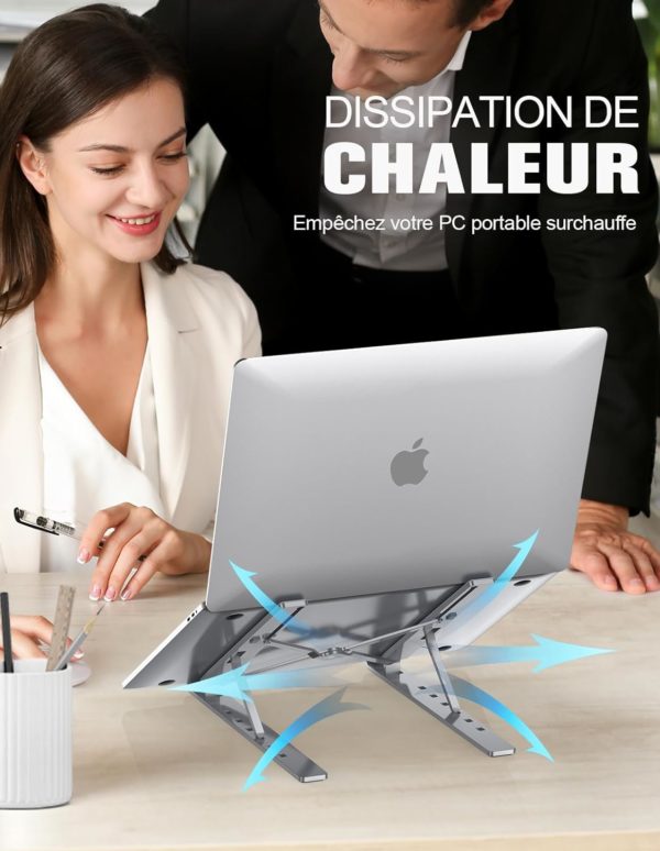 Support Laptop Tablette Smartphone Alu Dissipation chaleur