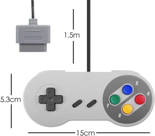 TRIXES Manette SNES couleur grise dimensions